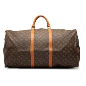 Louis Vuitton Brown Monogram keepall 60 Boston bag M4142 travel Duffel Bag